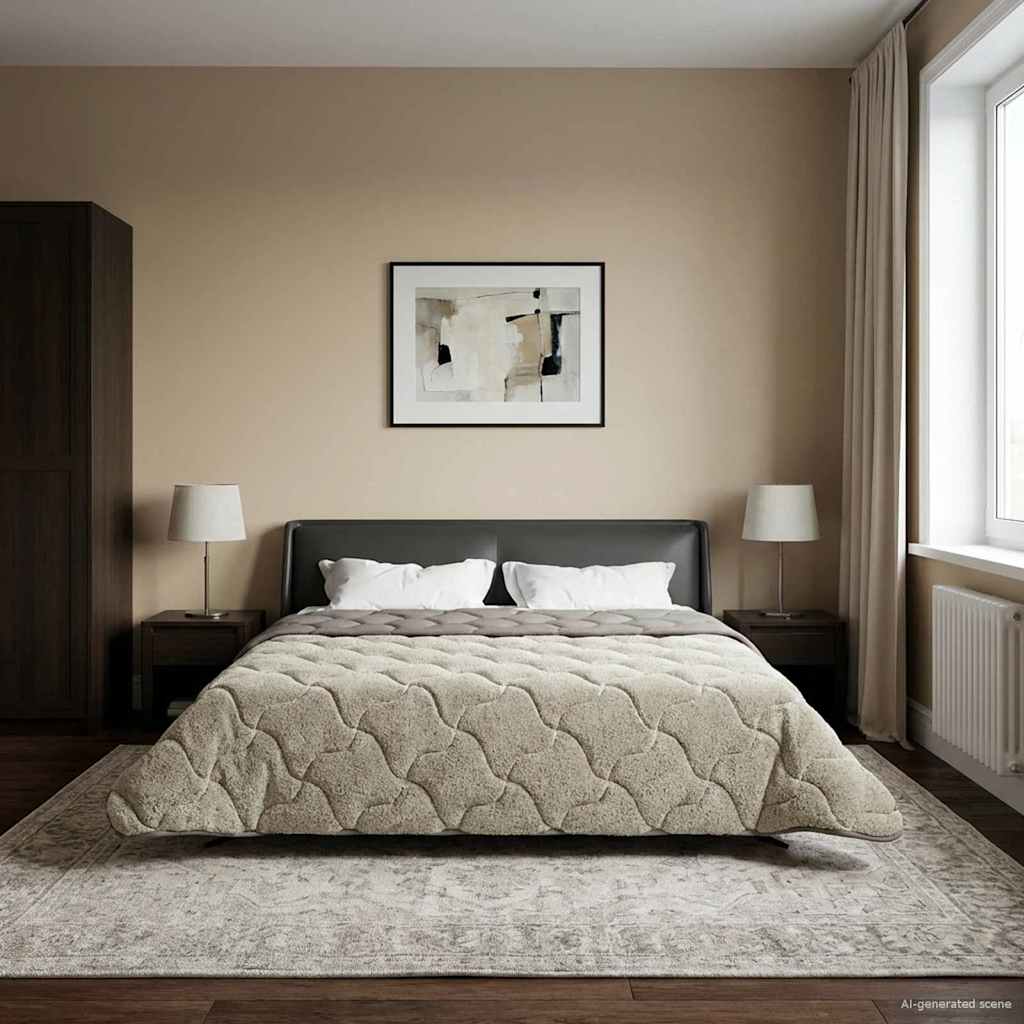 Talvityyny Quiltottu Vaaleanharmaa 200 x 220 cm