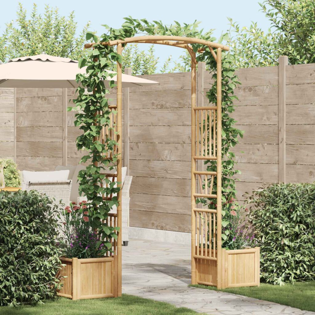 Puutarha-arkki Luonnollinen 177 x 40 x 205 cm Bambusta