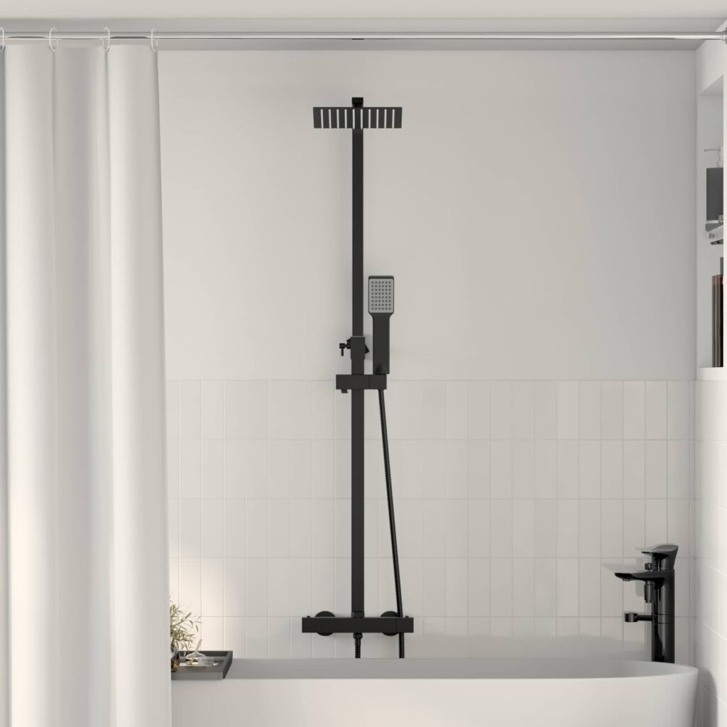 Thermostaattinen suihkusetti Messinki ja ruostumaton teräs