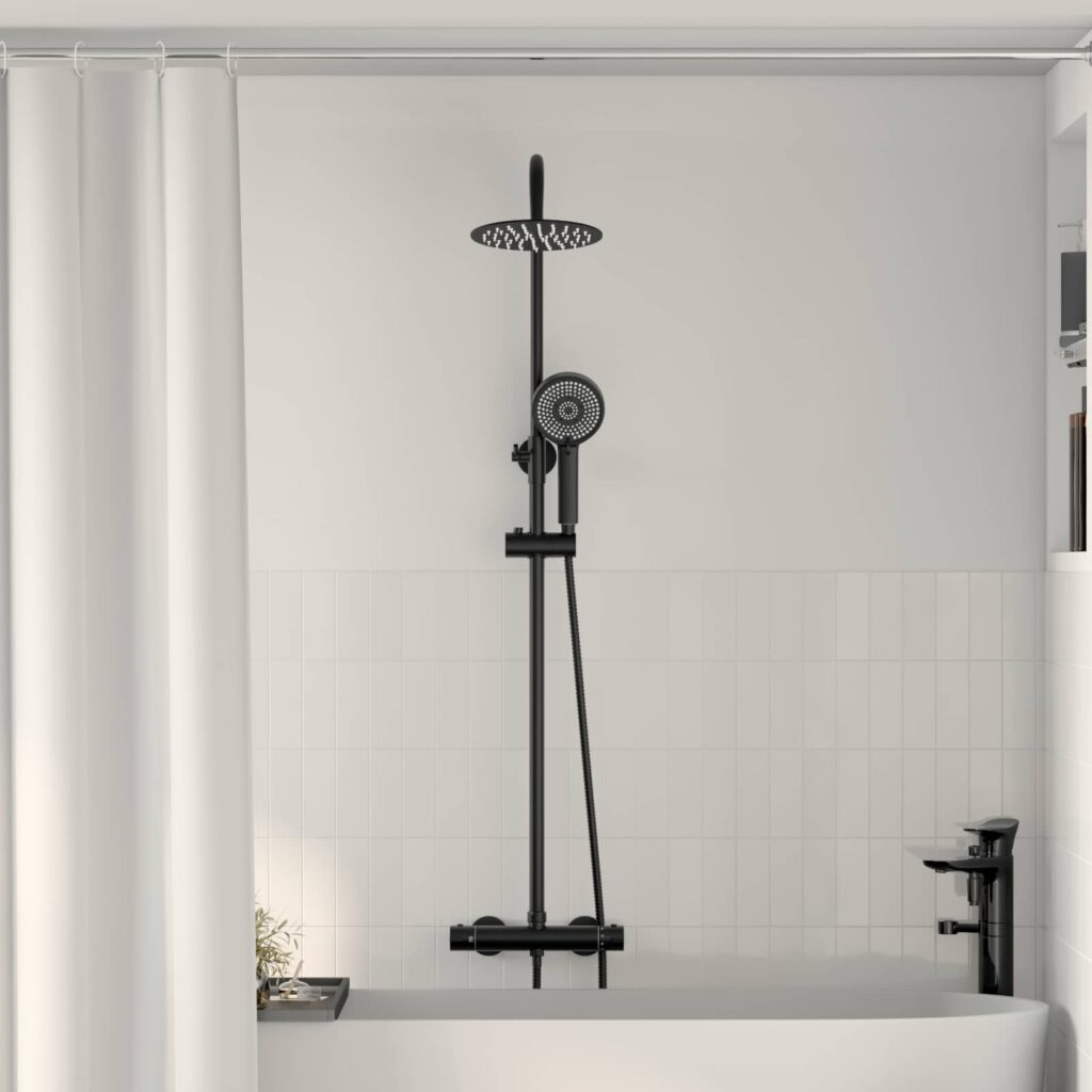 Thermostaattinen suihkusetti Messinki ja ruostumaton teräs