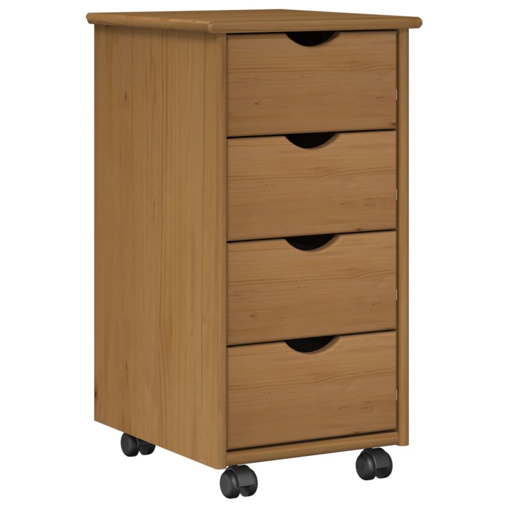 Rullaava kaappi pyörällä Hunajaruskea 34 x 39 x 65,5 cm