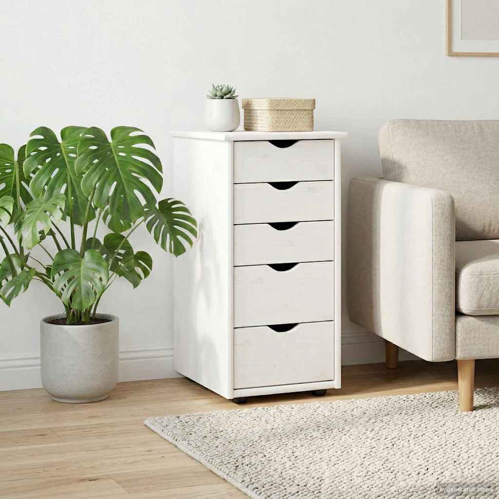 Kaappi Valkoinen 34 x 39 x 61,5 cm Massiivinen mänty