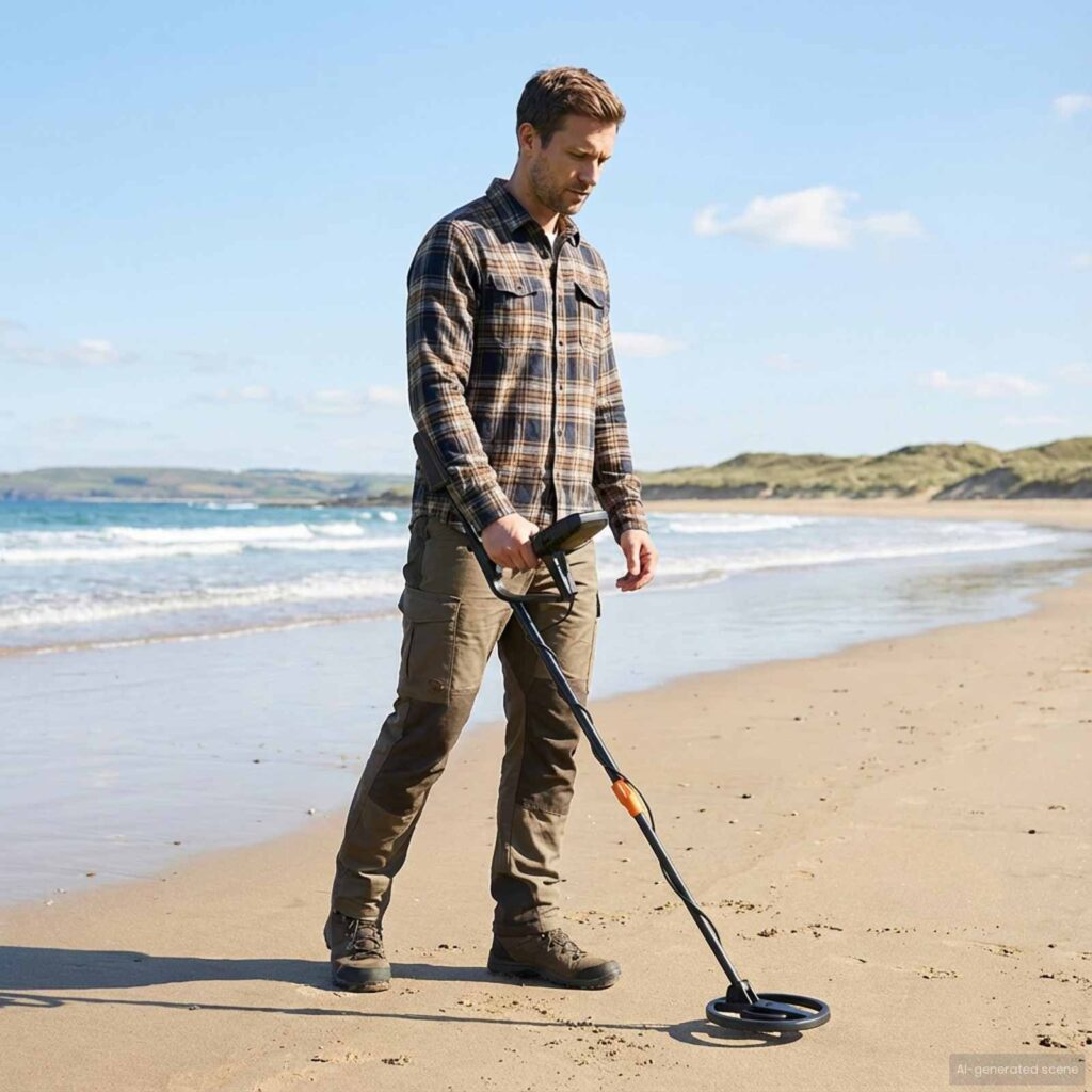 LCD-näytöllä varustettu metallinpaljastin 3 mallia 19 cm kelalla