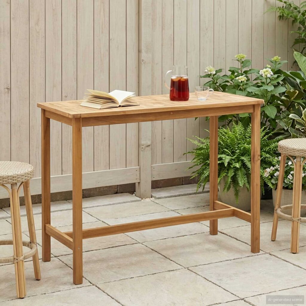 Baaripöytä Luonnollinen 150 x 75 x 105 cm Tiikkipuu