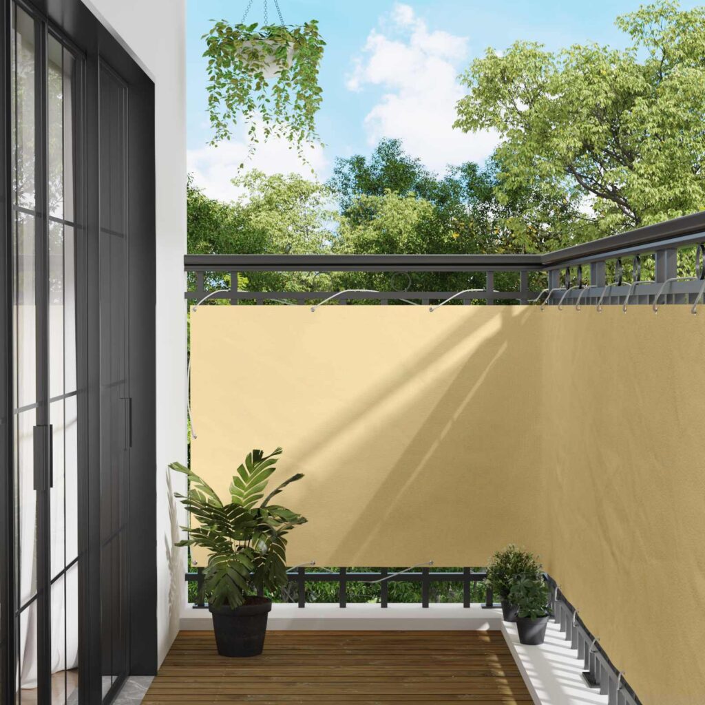Parvekkeen Verho Hiekka 110 x 800 cm Oxford-kangas