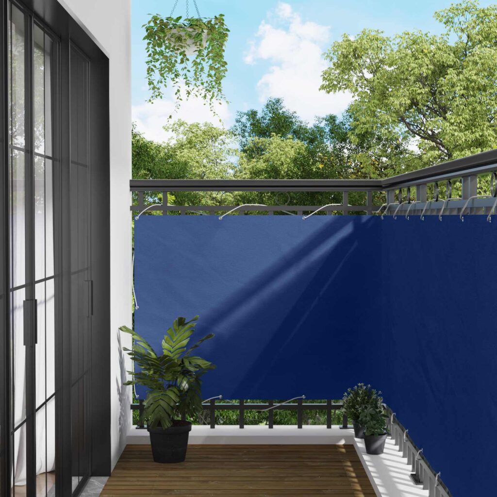 Parvekkeen Verho Sininen 110 x 200 cm Oxford-kangas