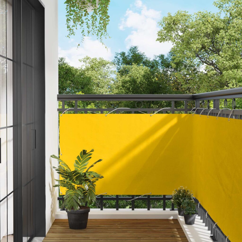 Parvekkeen Verho Keltainen 100 x 400 cm Oxford-kangas