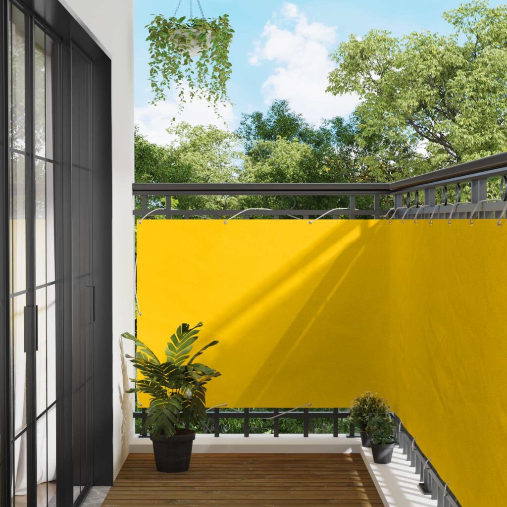 Parvekkeen Verho Keltainen 110 x 200 cm Oxford-kangas