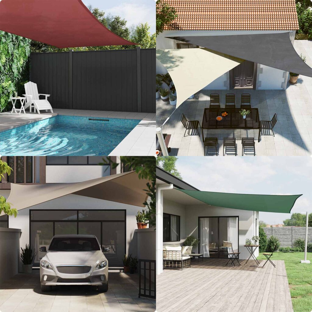 Aurinkosuojapurje Terrakotta 6 x 2,5 m 100% polyesteri Oxford