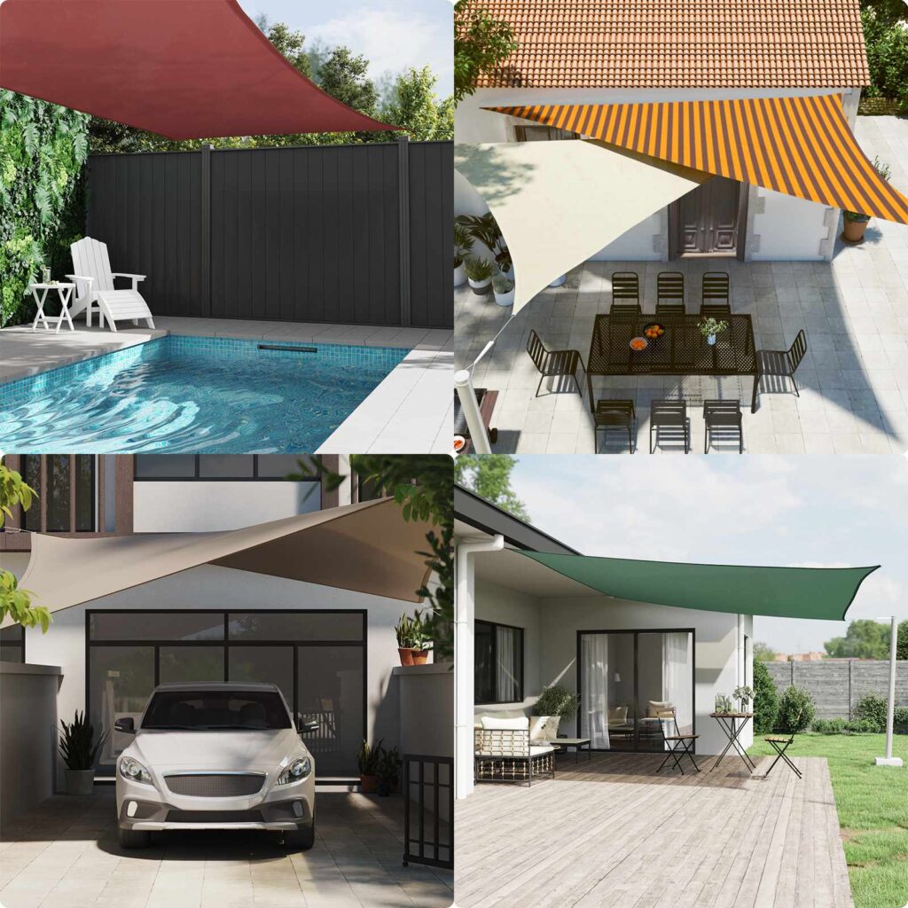 Aurinkosuojapurje Oranssi ja ruskea 4 x 2 m