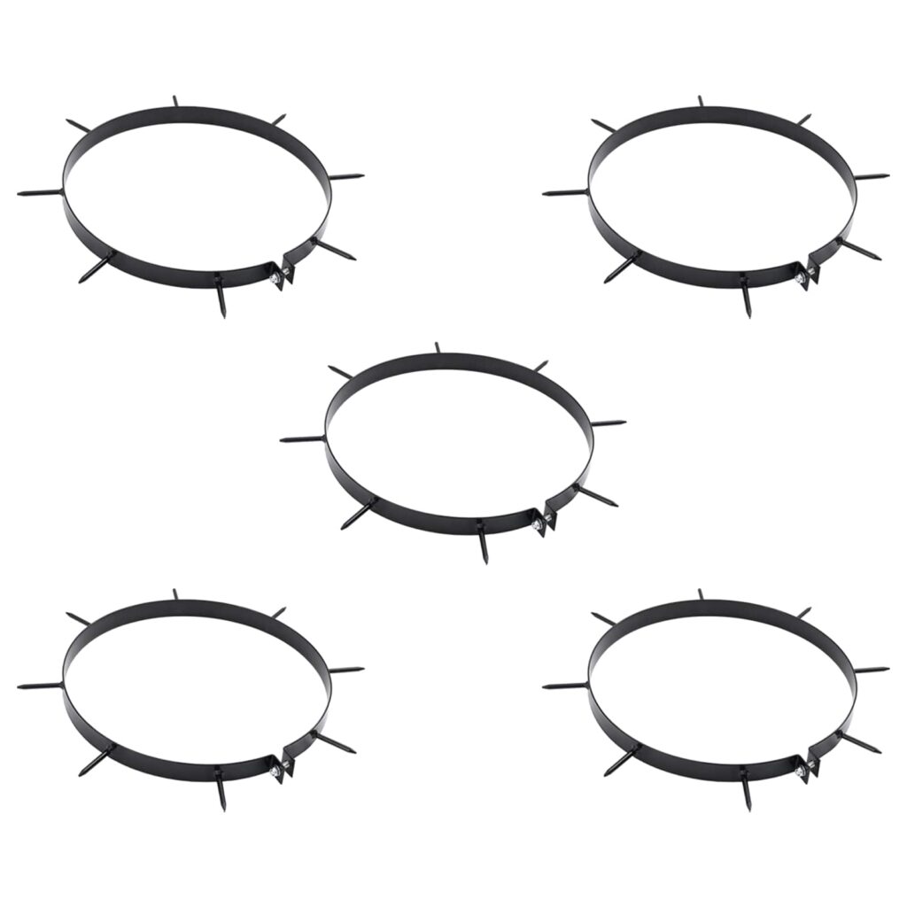 Nurmikon Aerata Klamppi Piikeillä 5 pcs Musta Ø 300 mm Rauta