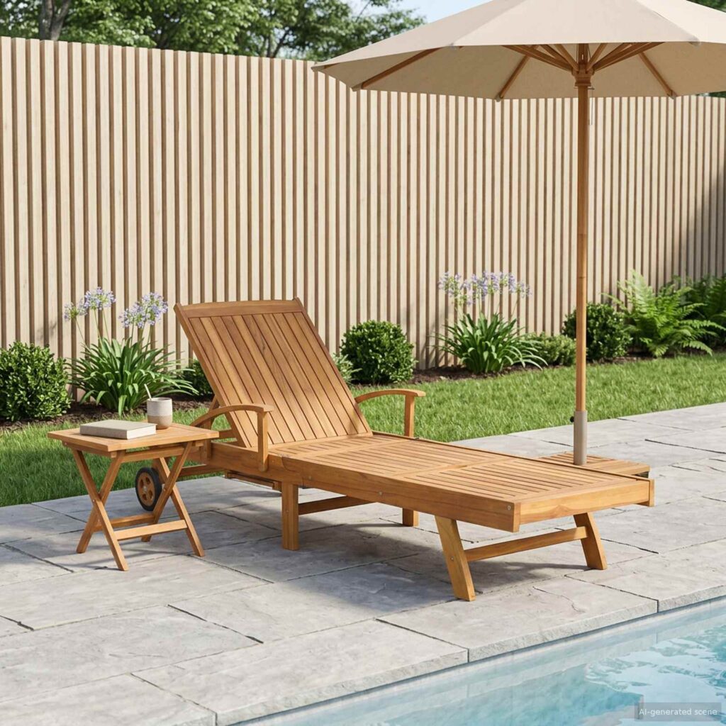 Aurinkotuoli pöydällä 2 pcs Ruskea 40 x 40 x 40 cm Tiikkipuu