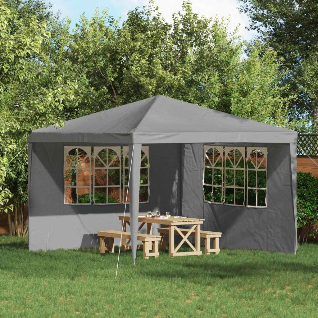 Juhlateltan sivuseinä 2 pcs 300 x 195 cm Vaaleanharmaa