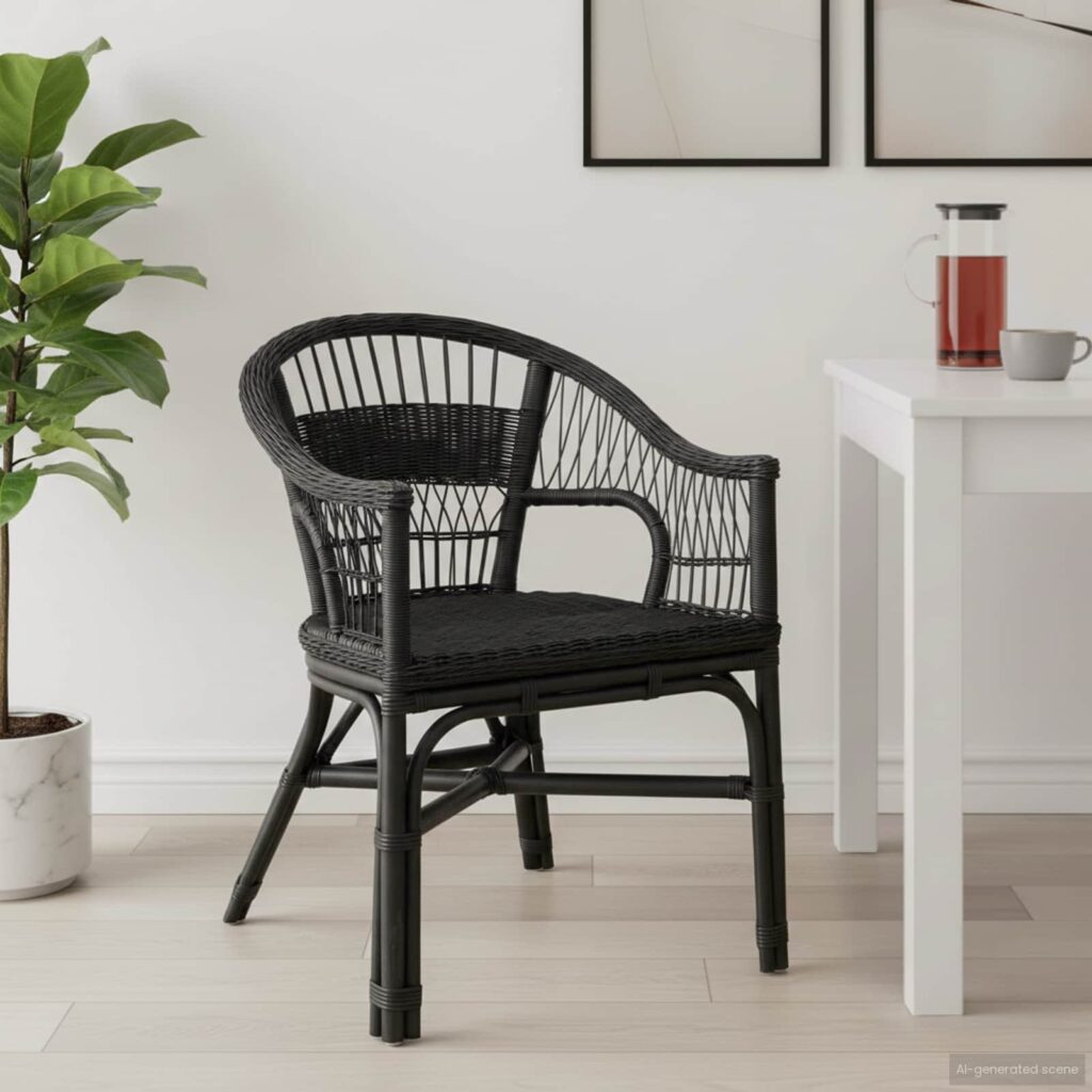 Pinottava tuoli Musta 60 x 60 x 81 cm Rottinki