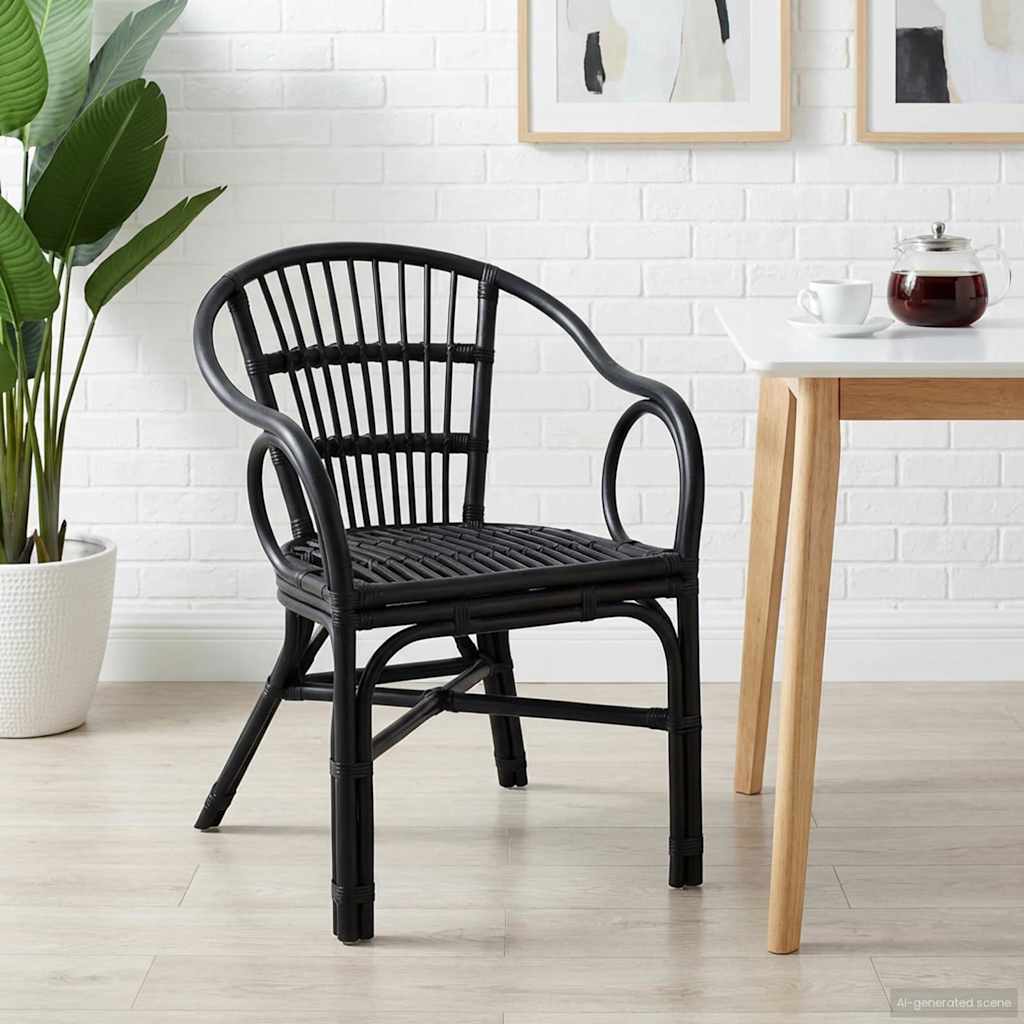 Pinottava tuoli Musta 58 x 60 x 81 cm Rottinki