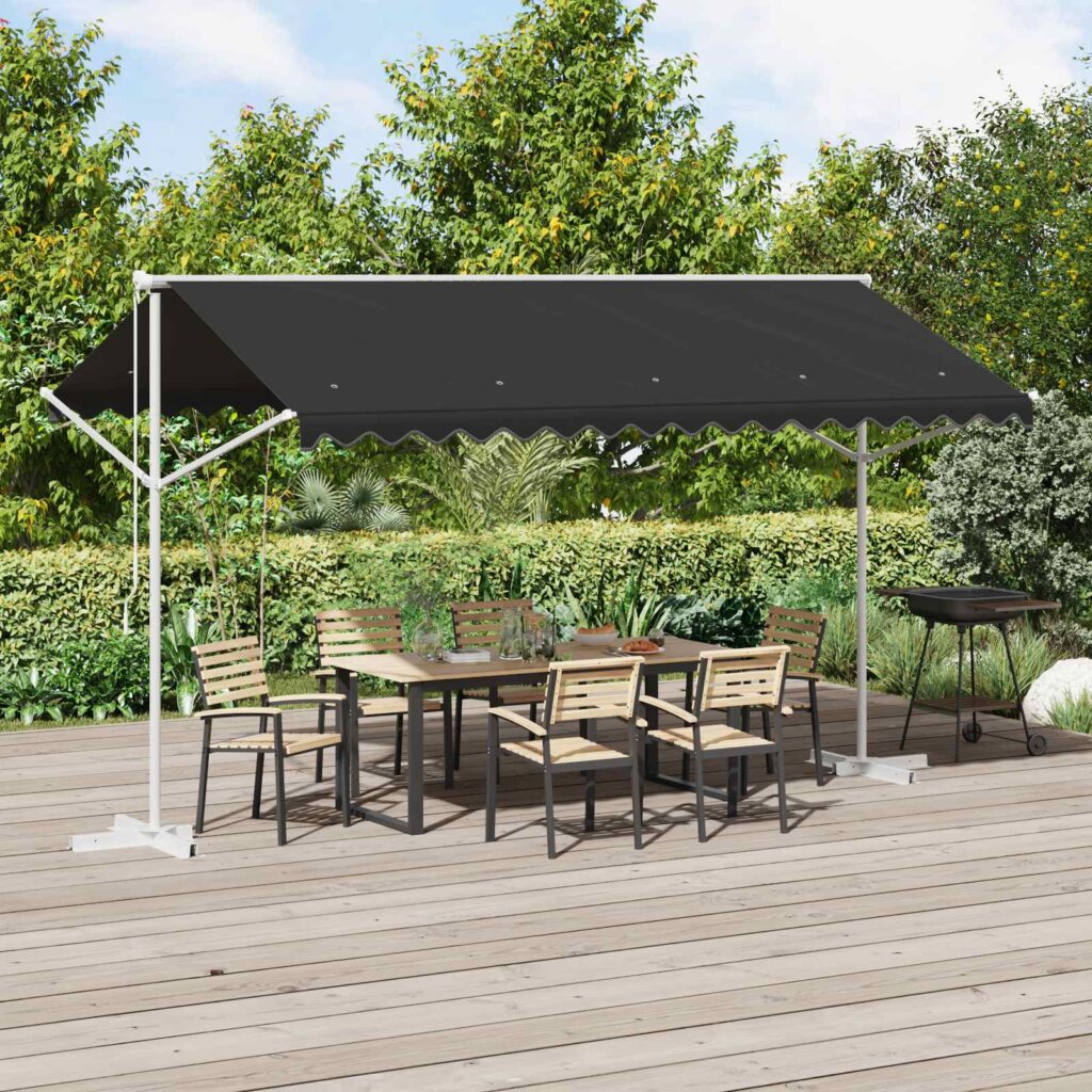 Itsenäinen markiisi Antrasiitti 4 × 3 m Polyesteri