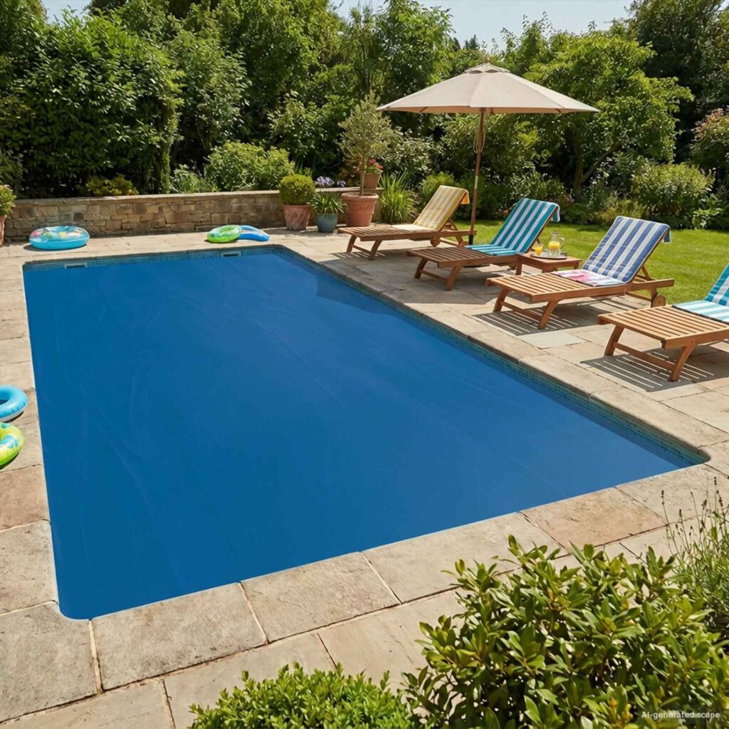 Uima-altaan peite erittäin kova Sininen 500 × 300 cm PE