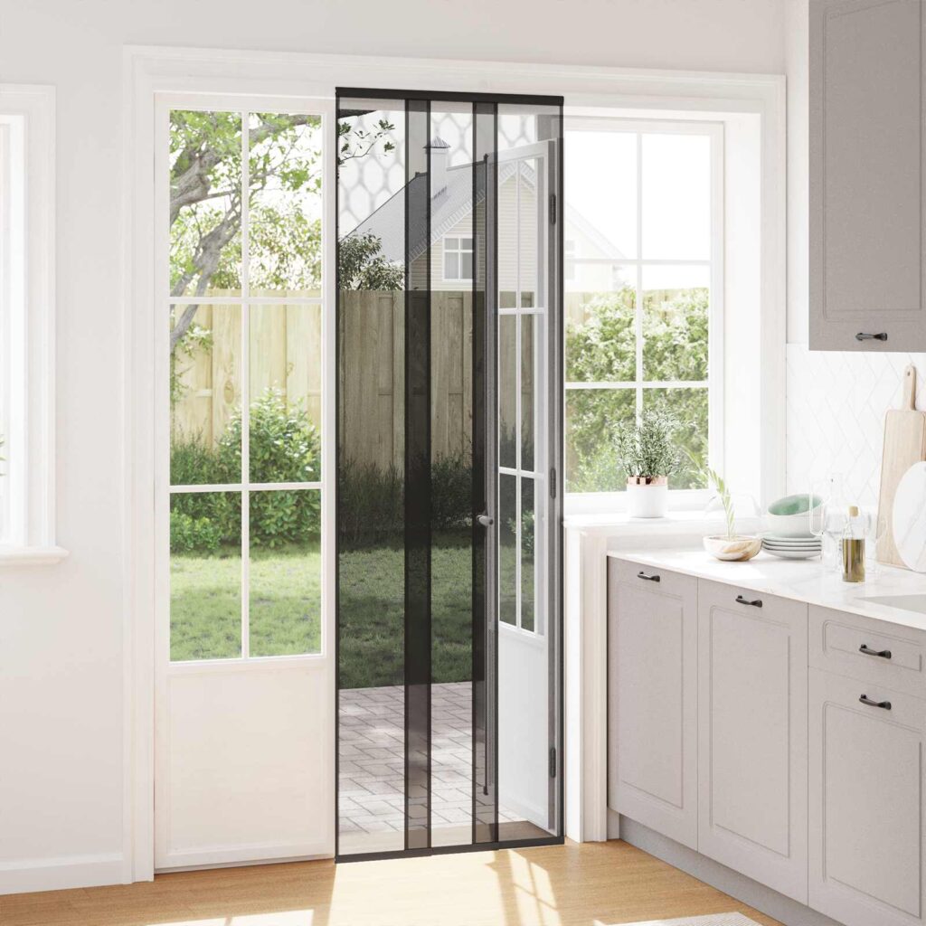 Hyönteisovi verkolla Musta polyesteri