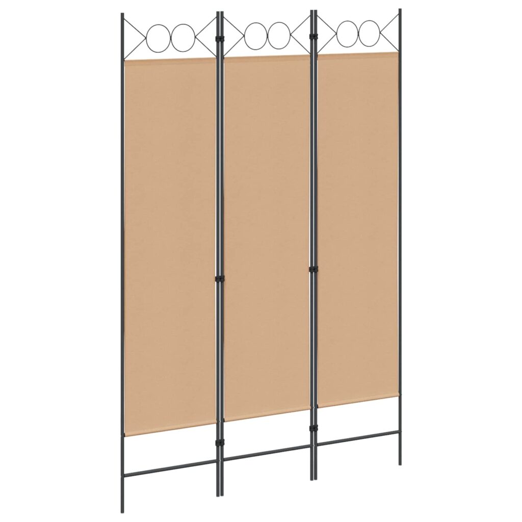 3-paneelinen huoneen jakaja Beige 120 x 180 cm Kangas