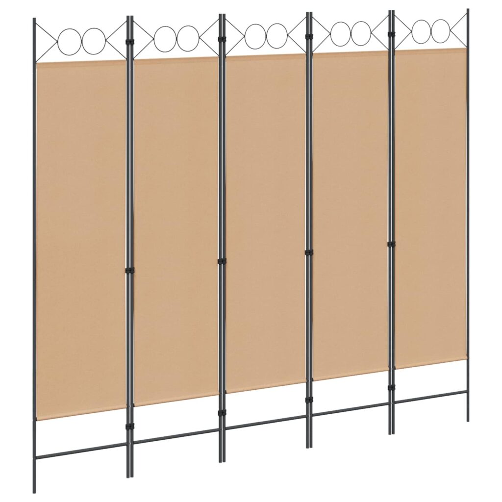 5-paneelinen huonejako Beige 200 x 180 cm Kangas