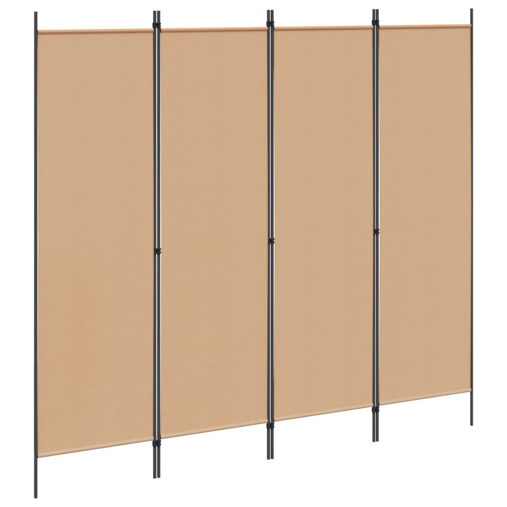 4-paneelinen huoneen jakaja Beige 200 x 180 cm Kangas