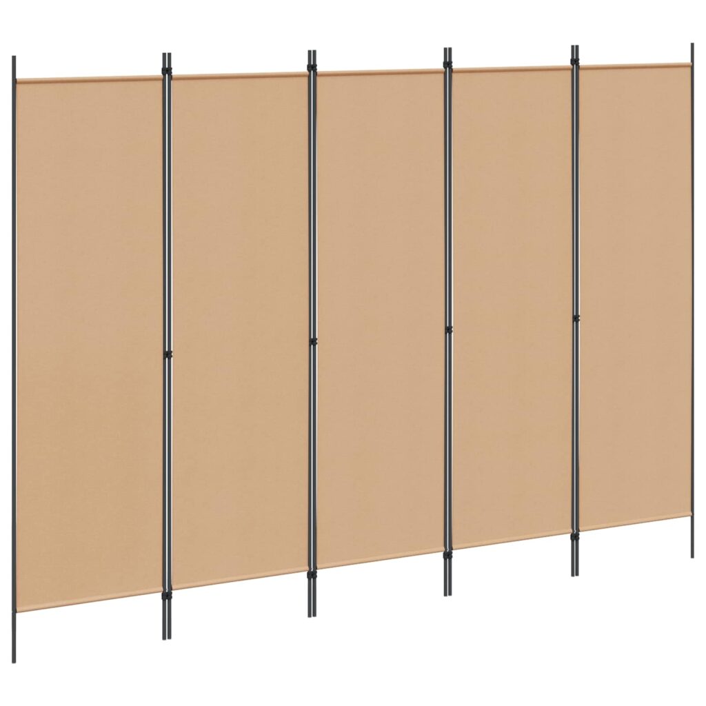 5-paneelinen huonejako Beige 250 x 180 cm Kangas