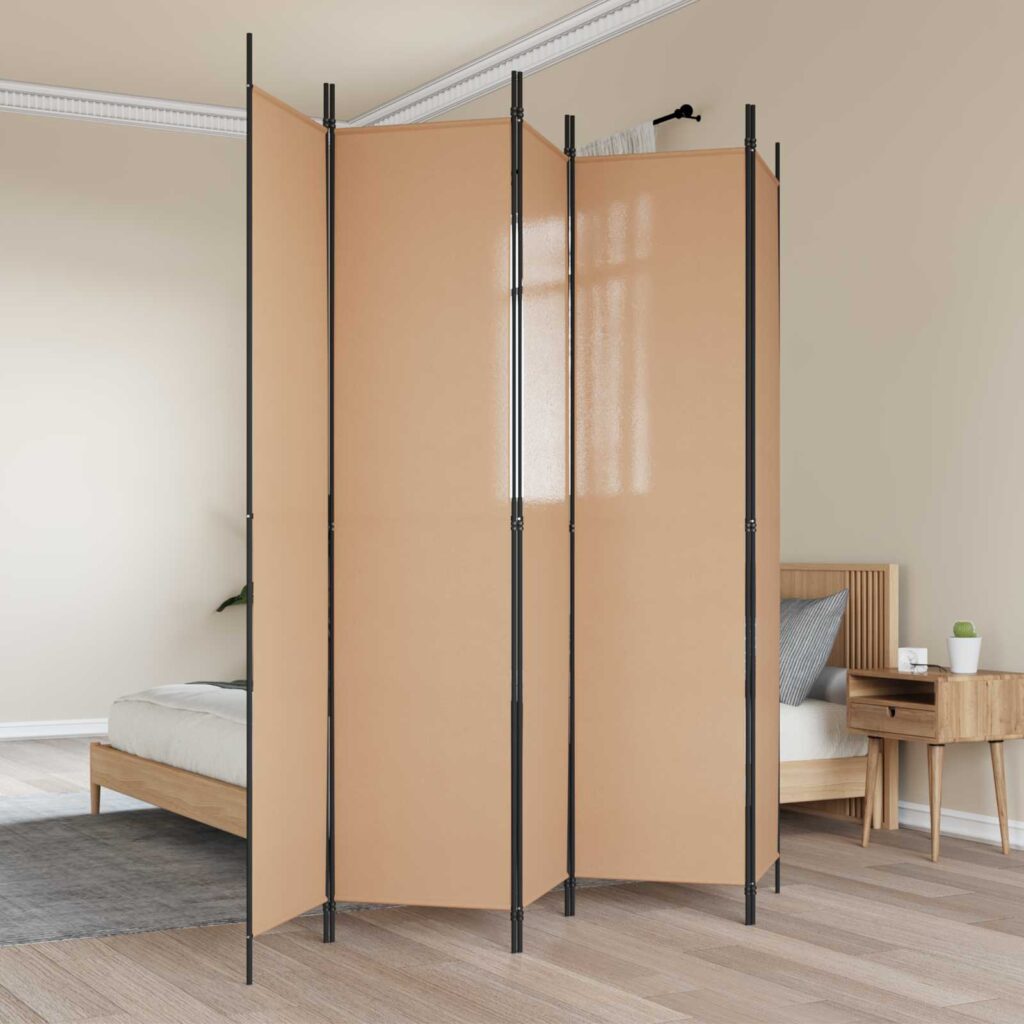 5-paneelinen huonejako Beige 250 x 220 cm Kangas