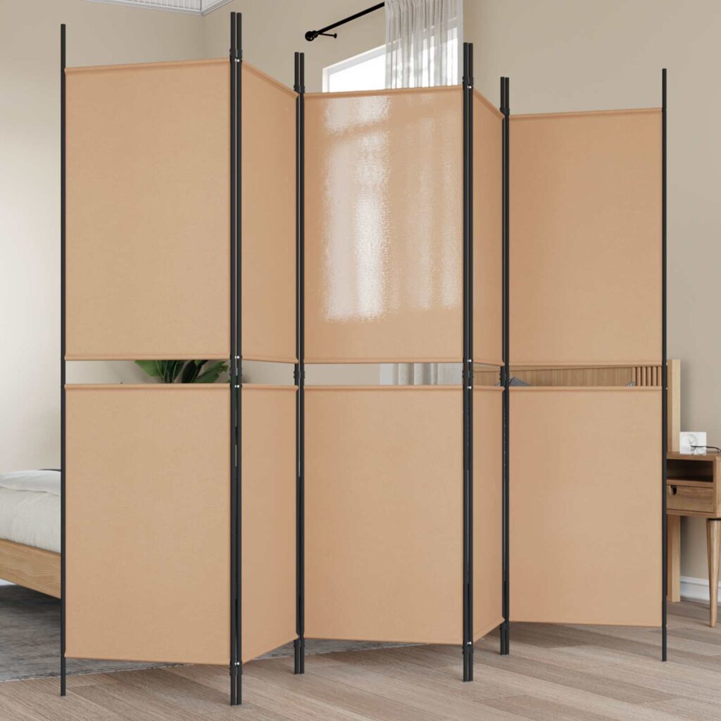 5-paneelinen huonejako Beige 250 x 180 cm Kangas
