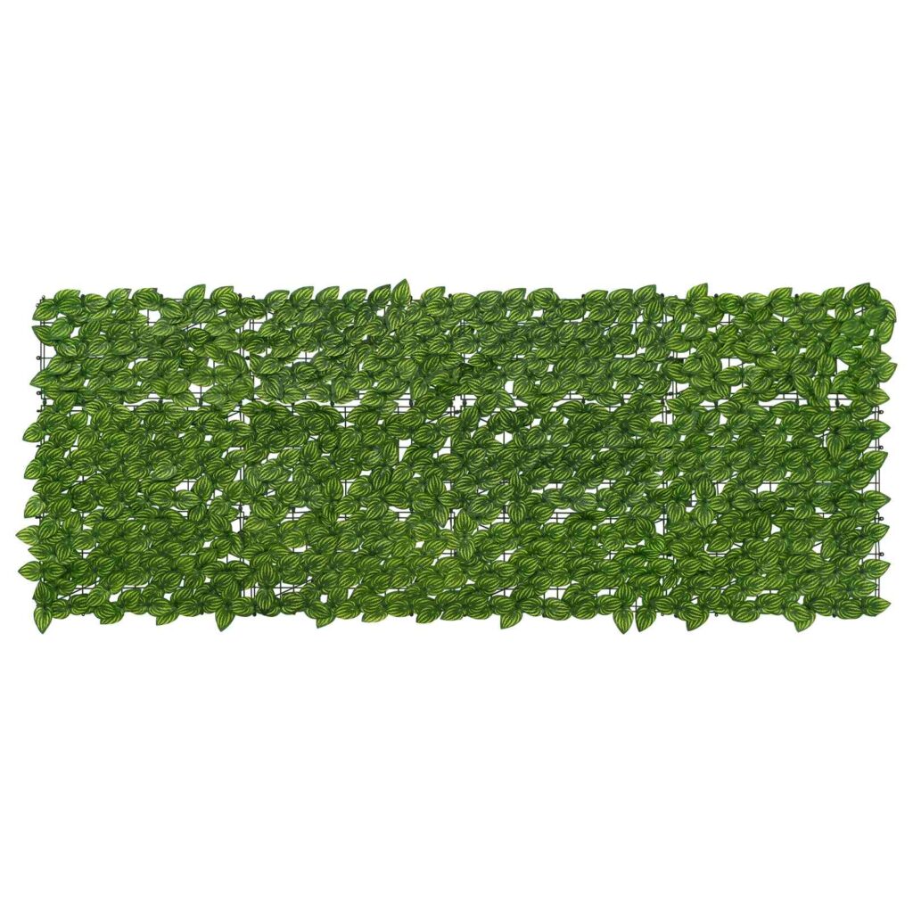 Parvekkeensuoja lehdillä Vihreä ja keltainen 200 x 75 cm