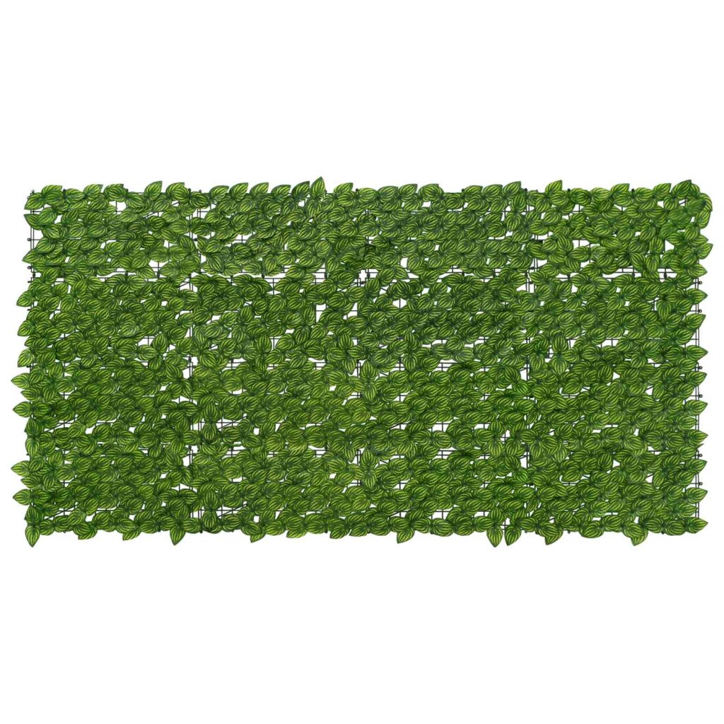 Parvekkeensuoja lehdillä Vihreä ja keltainen 200 x 100 cm