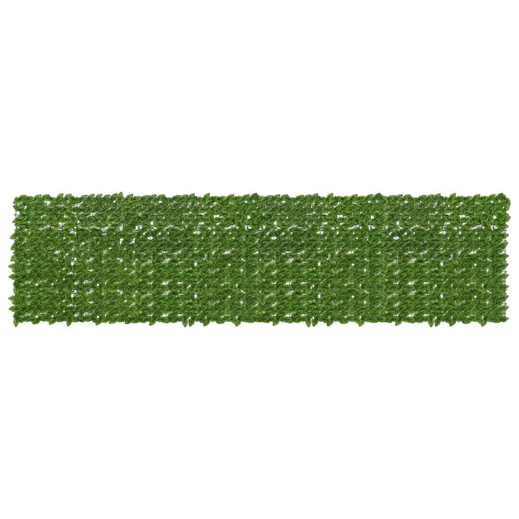 Parvekkeensuoja lehdillä Vihreä ja keltainen 400 x 100 cm