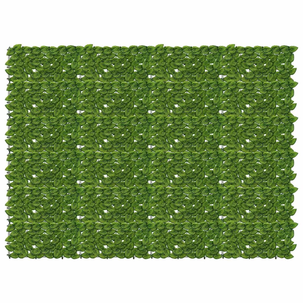Parvekkeensuoja lehdillä Vihreä ja keltainen 200 x 150 cm