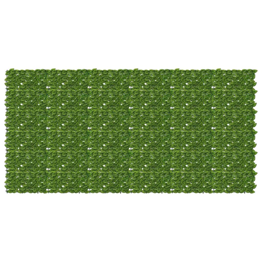 Parvekkeensuoja lehdillä Vihreä ja keltainen 300 x 150 cm