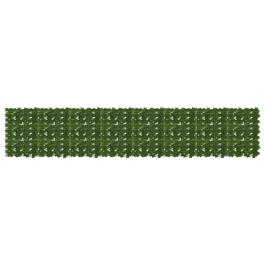 Parvekkeensuoja lehdillä Vihreä 400 x 75 cm