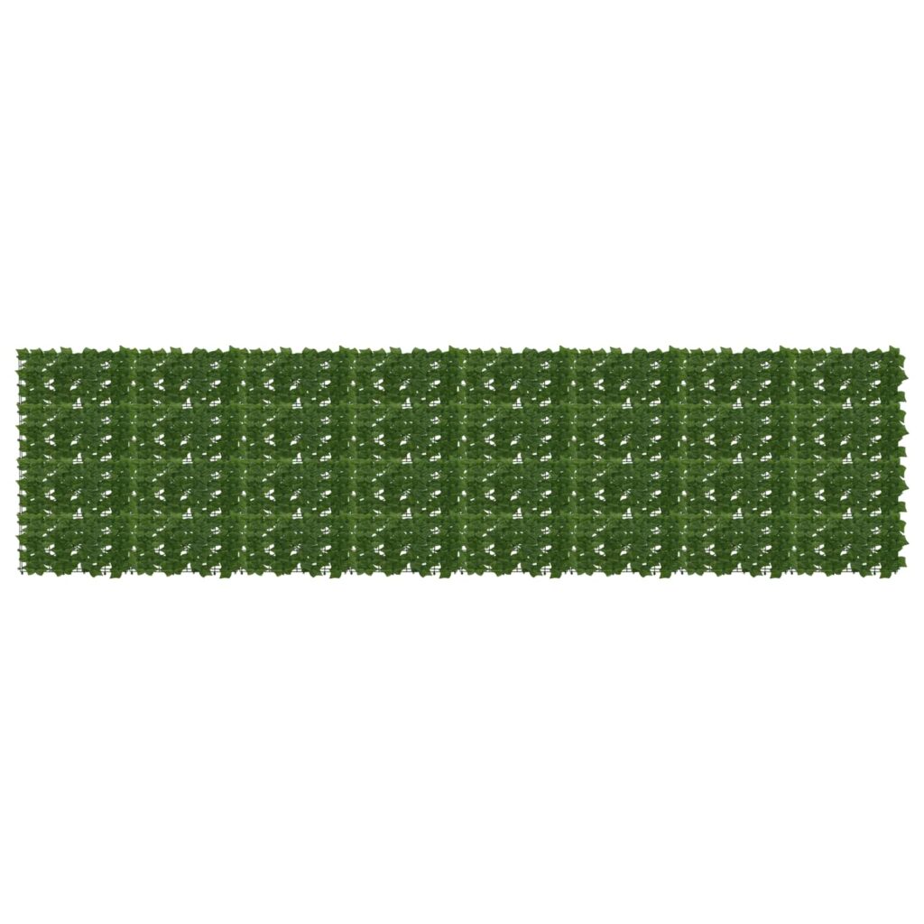 Parvekkeensuoja lehdillä Vihreä 400 x 100 cm