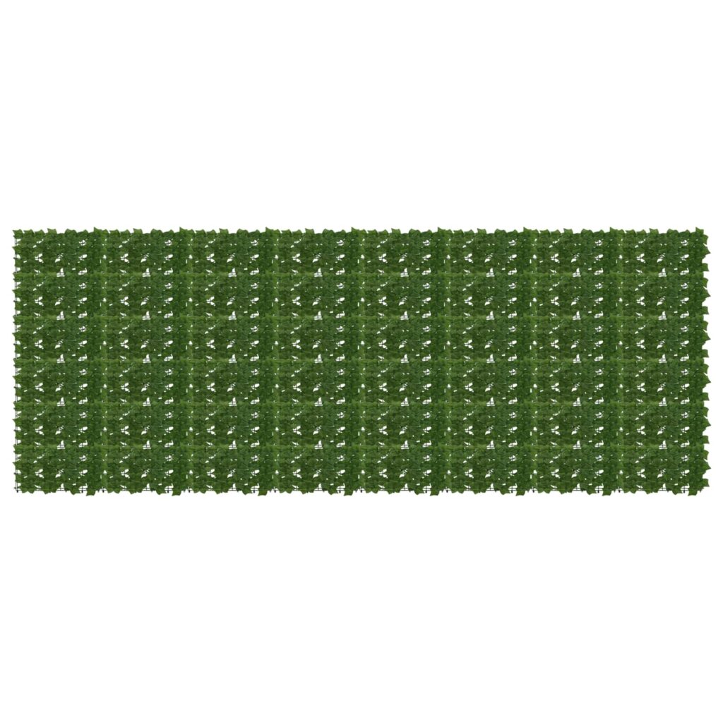 Parvekkeensuoja lehdillä Vihreä 400 x 150 cm