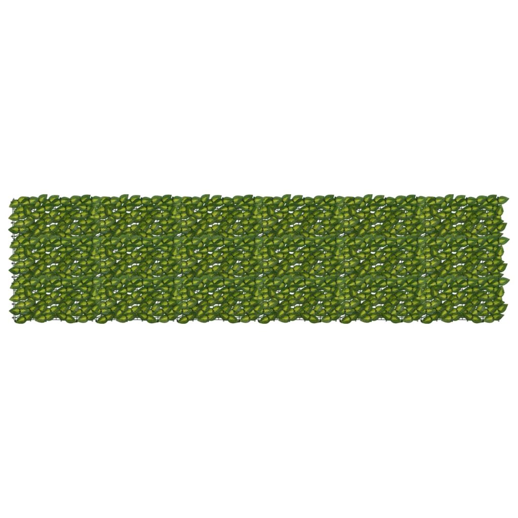 Parvekkeensuoja lehdillä Vihreä ja keltainen 300 x 75 cm