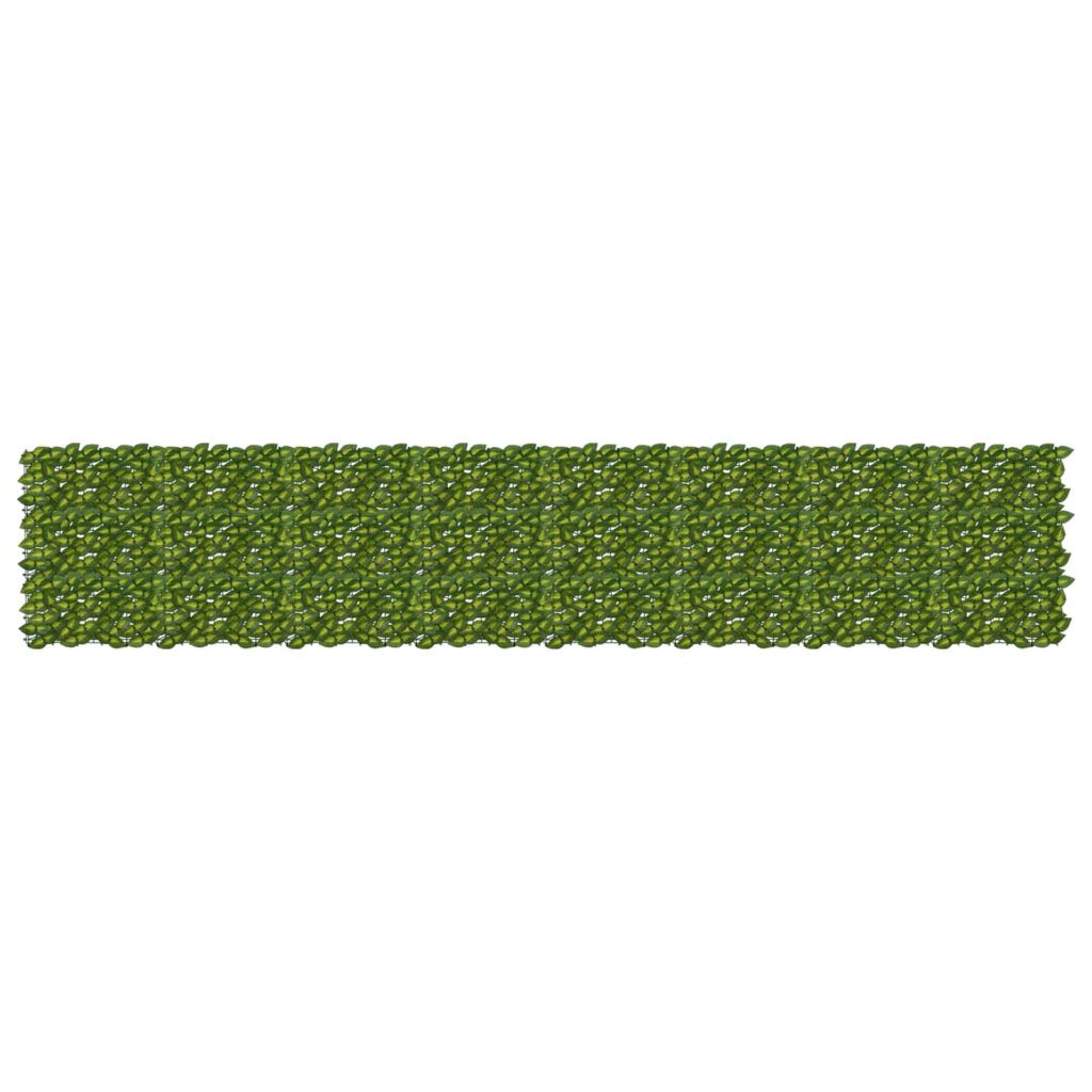 Parvekkeensuoja lehdillä Vihreä ja keltainen 400 x 75 cm