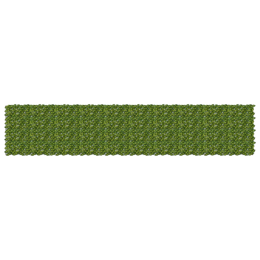 Parvekkeensuoja lehdillä Vihreä ja keltainen 500 x 100 cm
