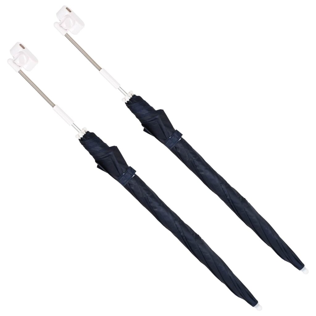 Sateenvarjo puristustelineellä 2 pcs Laivastonsininen