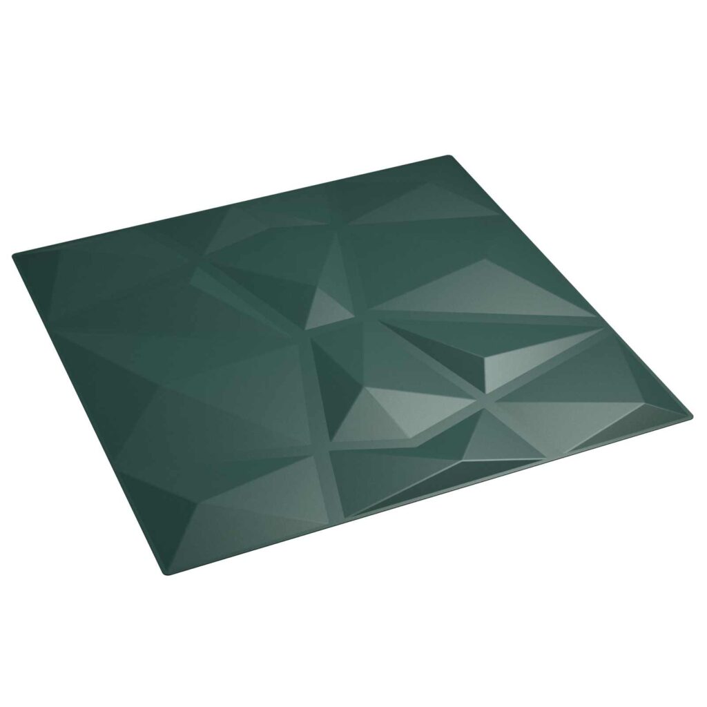 Seinäpaneelit 48 pcs Vihreä 50 x 50 cm XPS Vaahdon