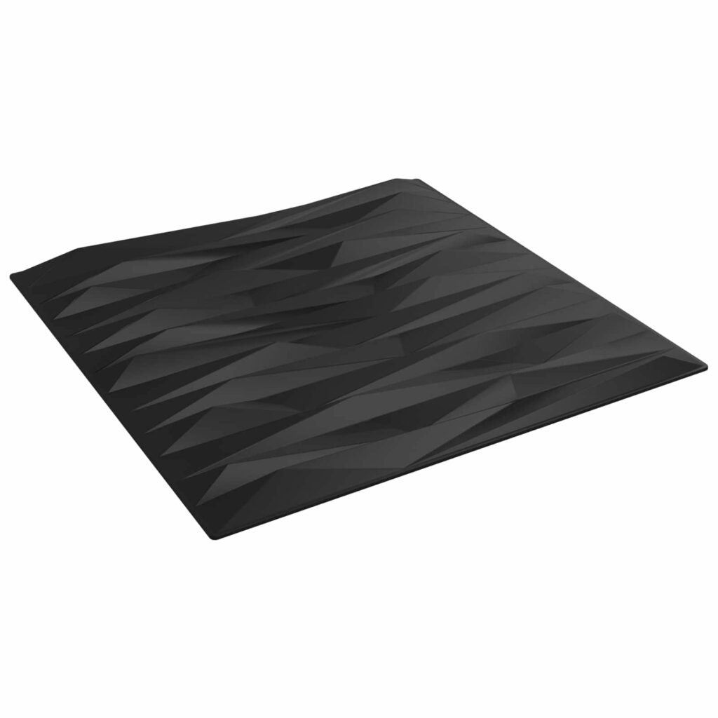 Seinäpaneelit 12 pcs Musta Kivi 50 x 50 cm XPS Vaahdon