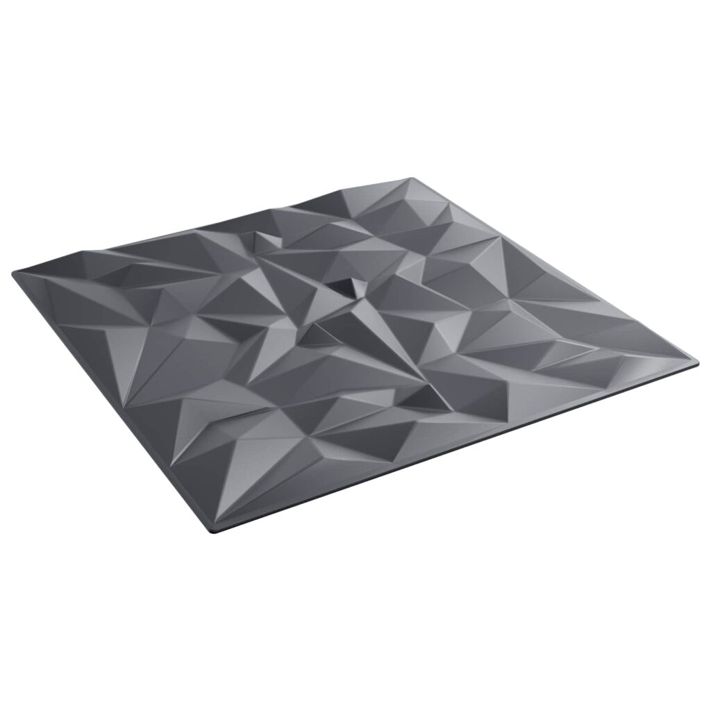 Seinäpaneelit 48 pcs Ametistiharmaa 50 x 50 cm XPS Vaahdon