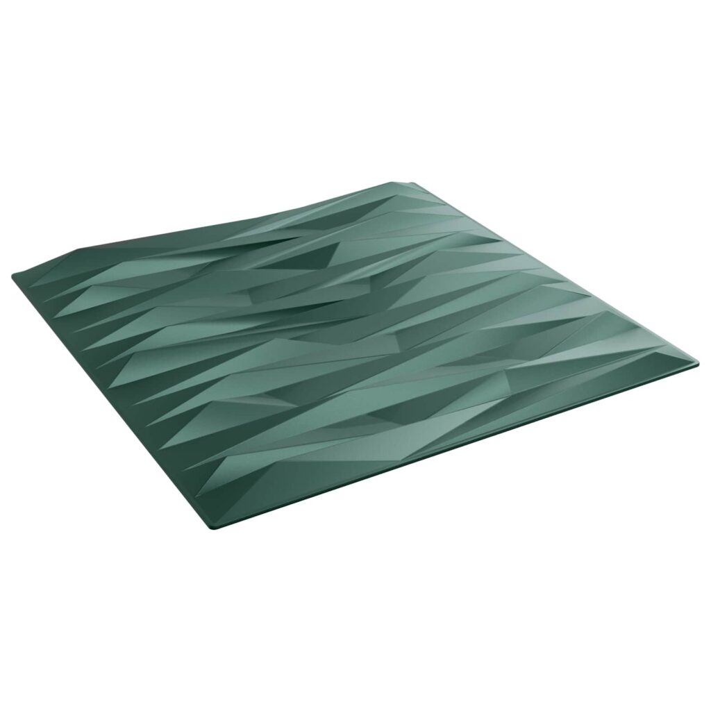 Seinäpaneelit 24 pcs Kivilöyhkönvihreä 50 x 50 cm XPS Vaahdon