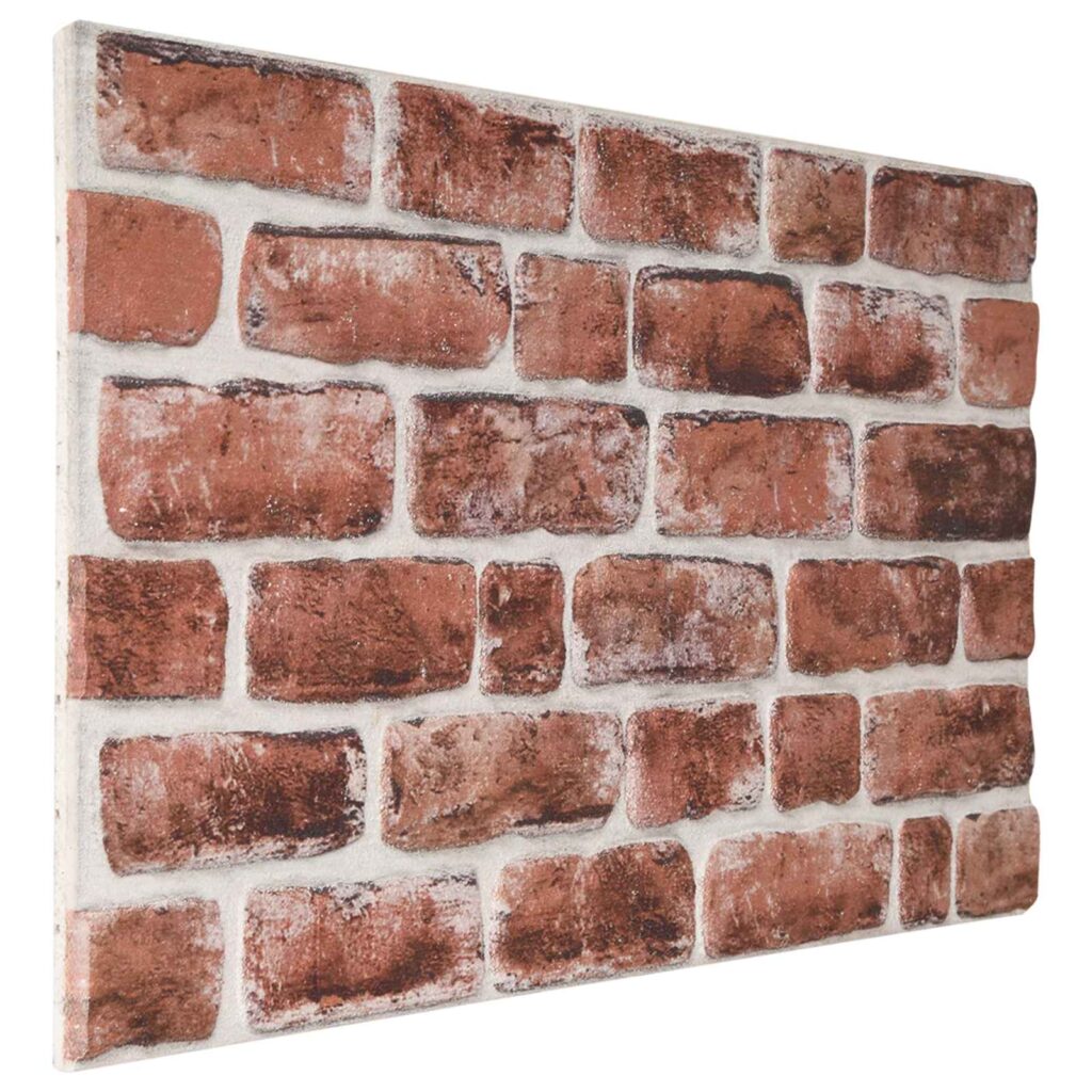Seinäpaneelit 10 pcs Tumma ruskea ja valkoinen 100 x 50 cm