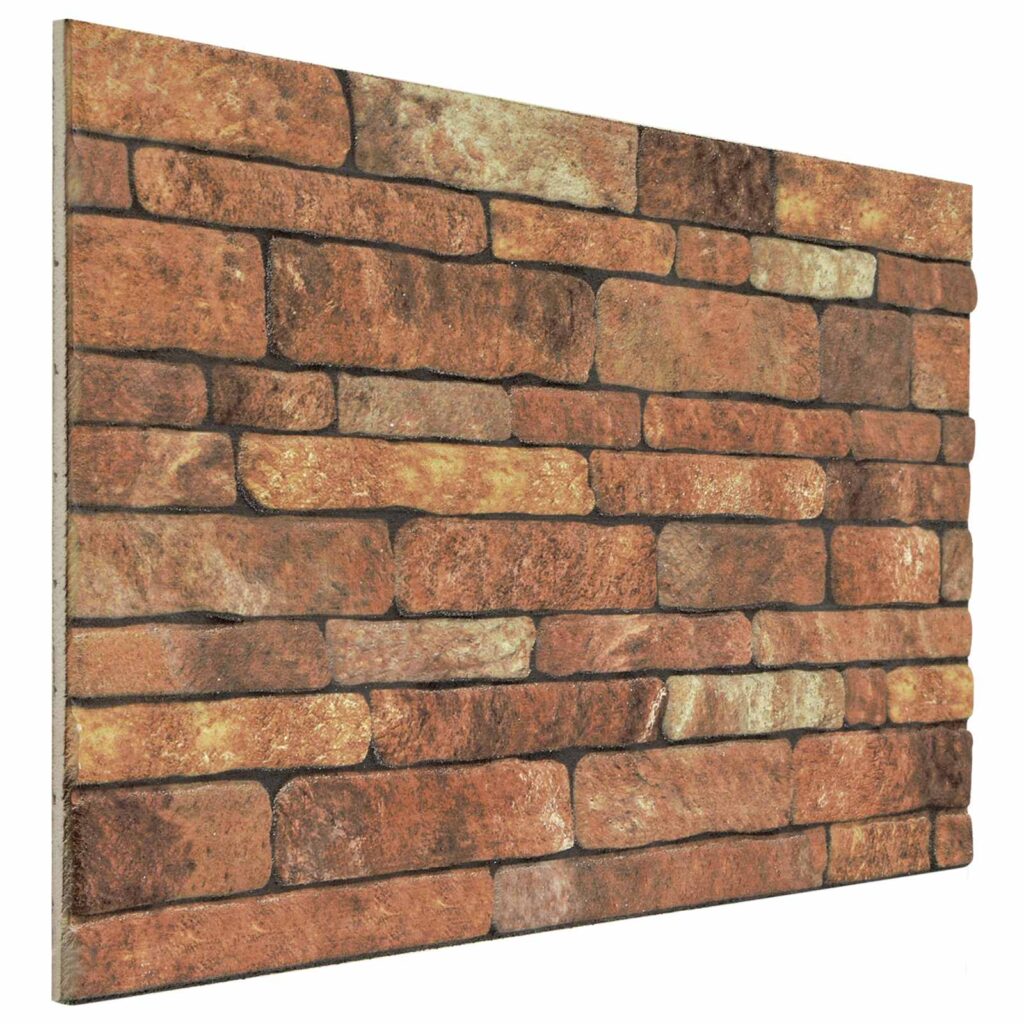 Seinäpaneelit 10 pcs Ruskea ja valkoinen 100 x 50 cm