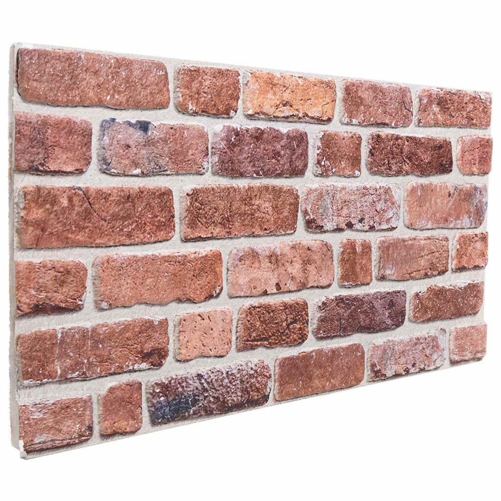 Seinäpaneelit 10 pcs Punainen 100 x 50 cm EPS vaahtomuovi