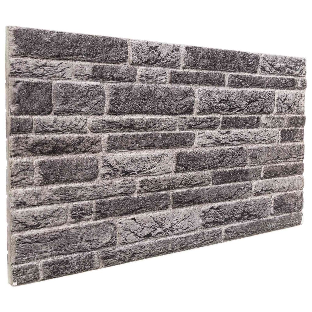 Seinäpaneelit 10 pcs Antrasiitti 100 x 50 cm EPS vaahtomuovi