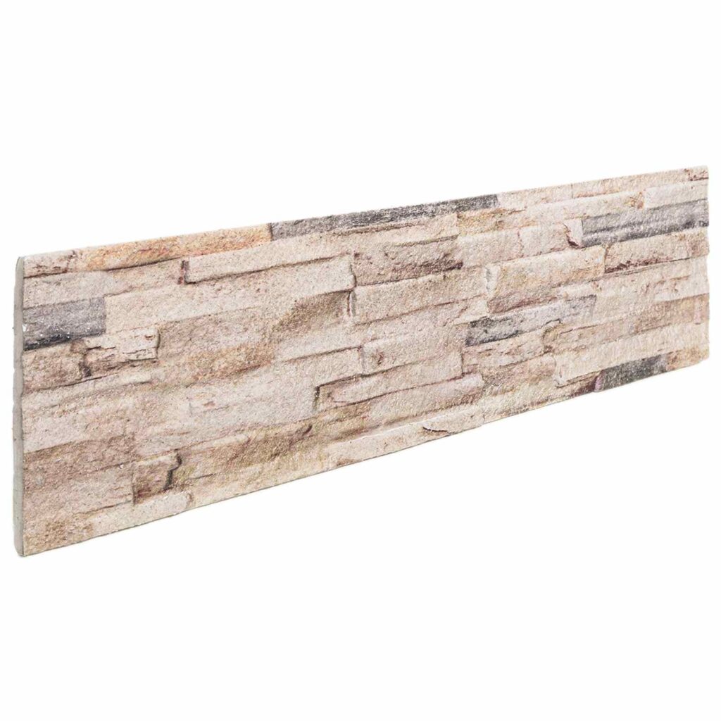 Seinäpaneelit 10 pcs Valkoinen ja punainen 100 x 25 cm