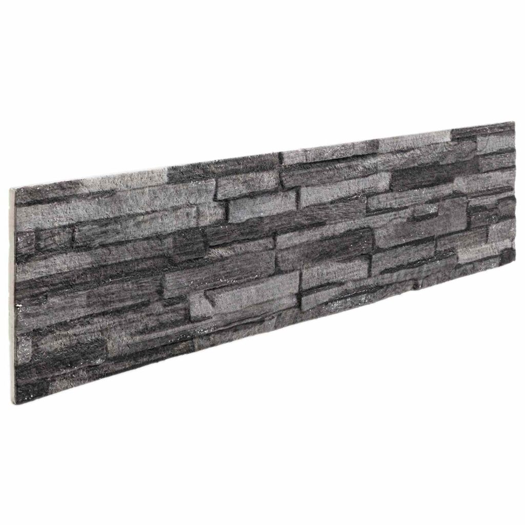 Seinäpaneelit 10 pcs Antrasiitti 100 x 25 cm EPS vaahtomuovi